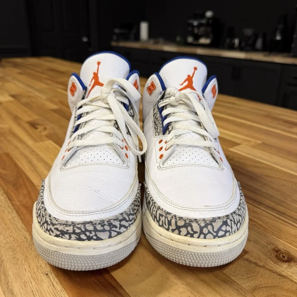 Nike Air Jordan 3 Retro NY Knicks 136064-148 Men's Sz 9.5 NO INSOLES Verified